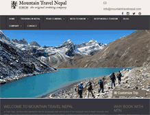 Tablet Screenshot of mountaintravelnepal.com